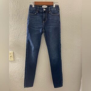 Abercrombie Kids Classic Indigo High Rise Jean Leggings‎ Size 9/10 Long